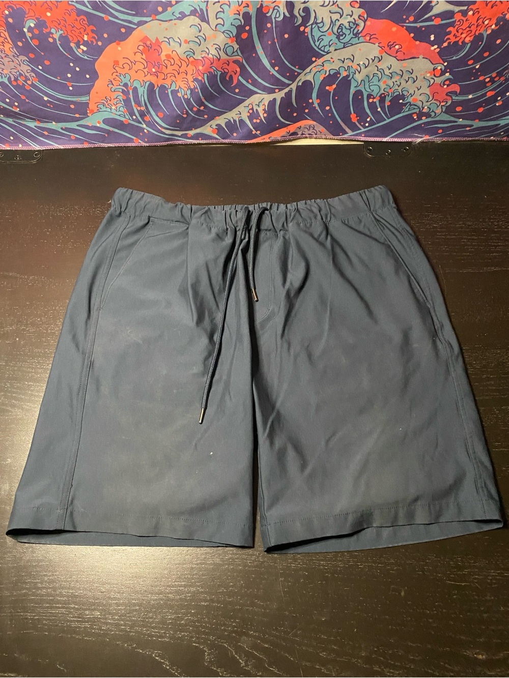 Greg Norman Collection Navy Elastic Waist Shorts